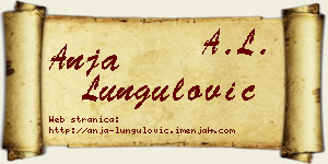 Anja Lungulović vizit kartica